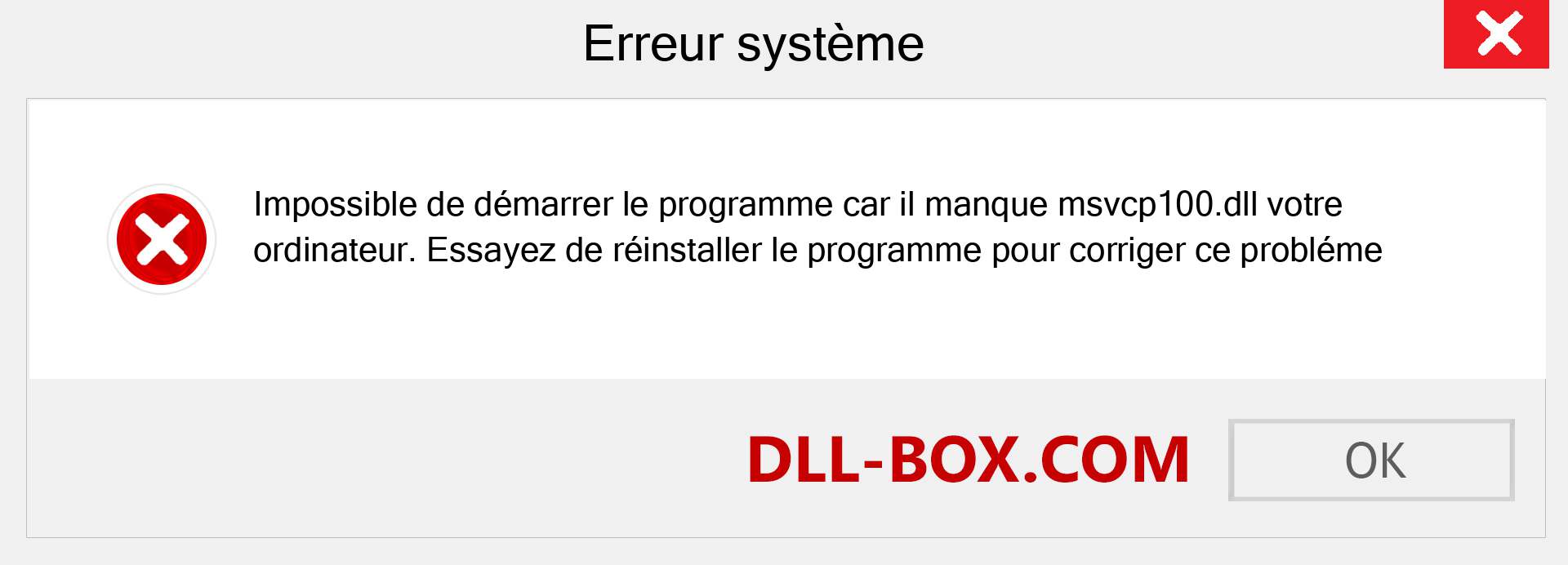 Le fichier msvcp100.dll est manquant ?. Télécharger pour Windows 7, 8, 10 - Correction de l'erreur manquante msvcp100 dll sur Windows, photos, images